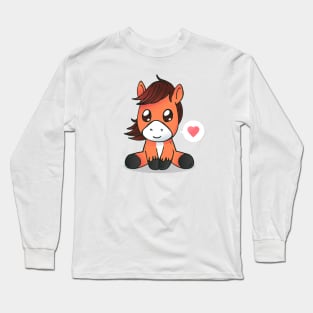 Cute Horse Long Sleeve T-Shirt